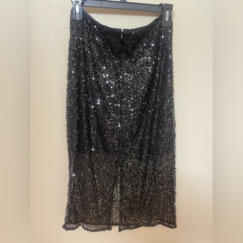 NWT J Crew Collection sequin skirt size 2 black - Picture 2 of 4